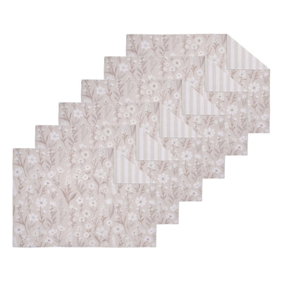 Ensemble de 6 napperons Natural Botanical