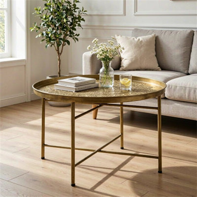 Steel Top Coffee Table