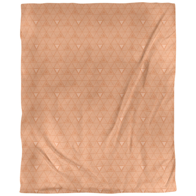 Tissu de triangle dessiné à la main, Orange, L 60 po x l 36 po, Polyester filé