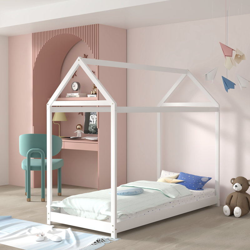Lit plateforme simple Bargersville, Blanc