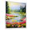 Fleur rose, rivière dans la forêt I - Fleurs, salon d'art mural