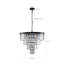 Lustre en cristal noir moderne, éclairage de plafond luxueux - idéal pour le vestibule / couloir / vestibule / salle à manger, chaîne réglable, décoration intérieure élégante (ampoules exclues)