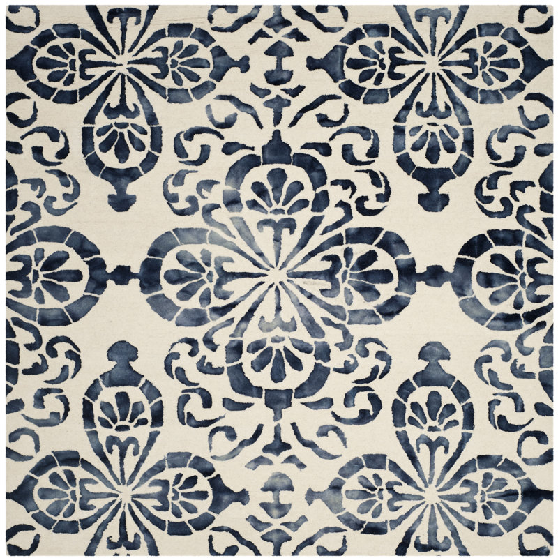 Oakton Hand Tufted Wool Oriental Rug, Square 7'