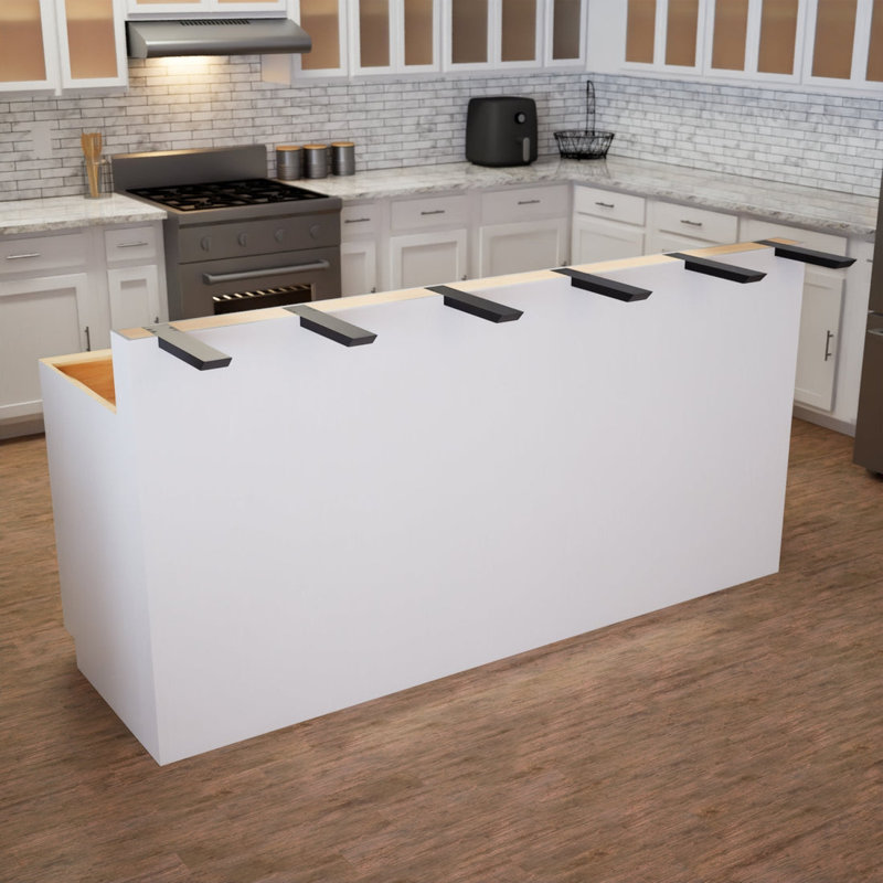 10in. x 2.5in. x 1in. The Original Knee Wall Countertop Support Bracket Industrial, 1" H x 2.5" W x 10" D