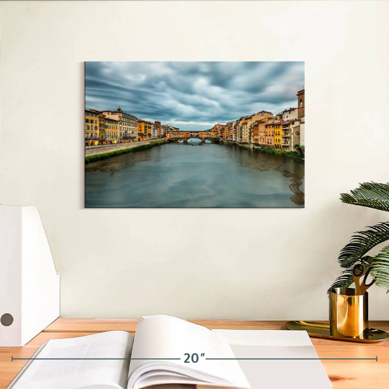 Nicci, le magnifique Ponte Vecchio à Florence, H 8 po x l 12 po