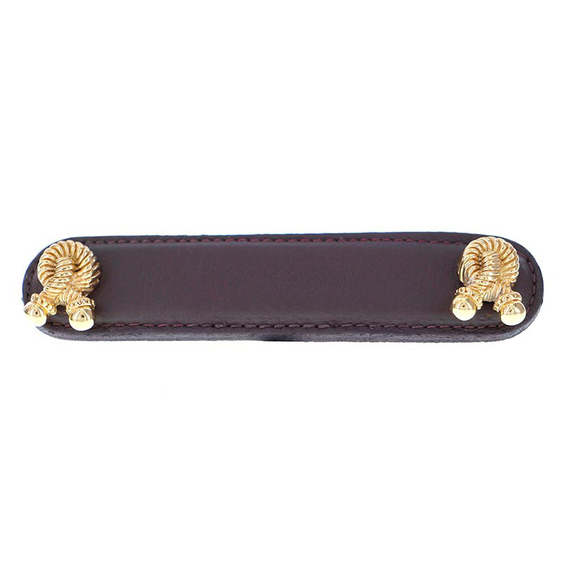 Equestre Bar / Handle Pull, Polished Gold, 4"