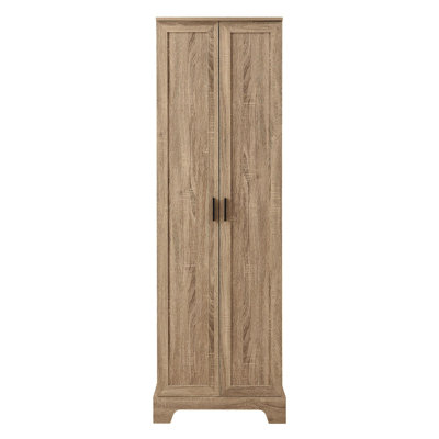 Armoire de rangement haute en bois aggloméré, armoire à linge