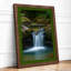 Emerald Waterfall Coastal - Framed Print-775651904-775651907
