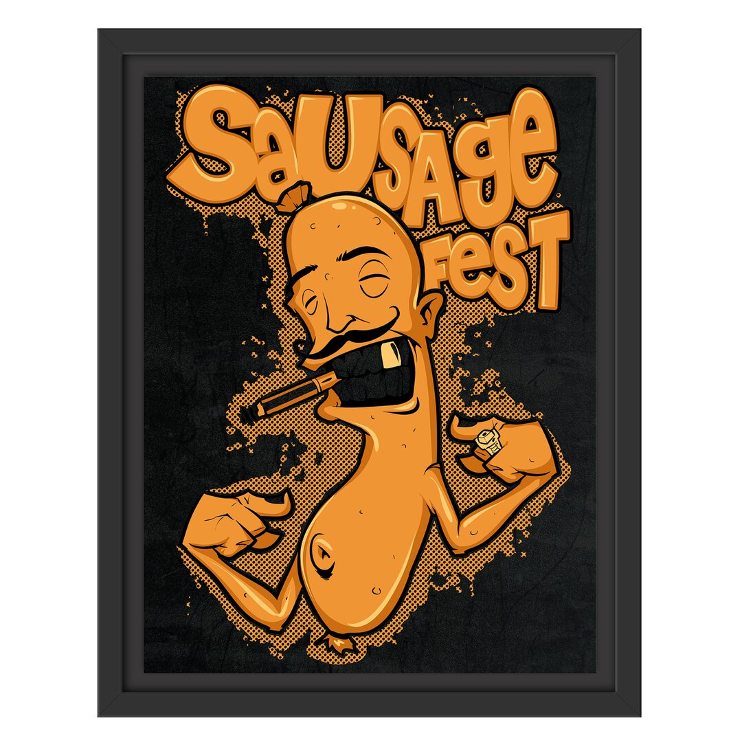 Gerahmter Grafikdruck Sausage Fest