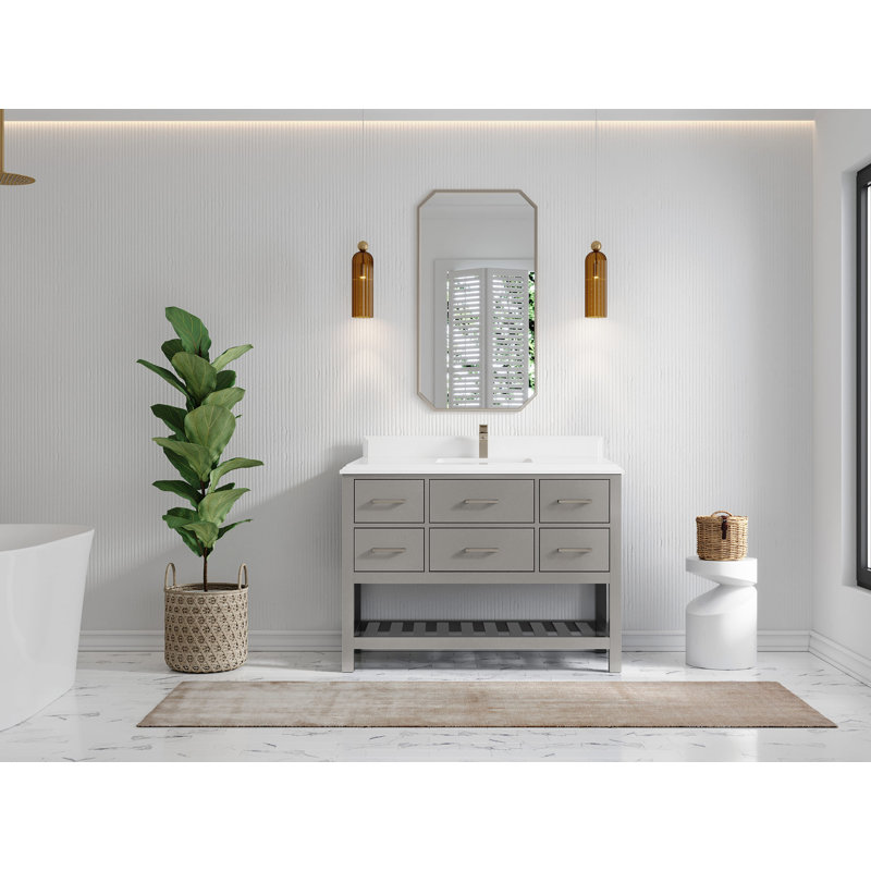 Ensemble de meuble-lavabo simple 48 po Parker, Blanc