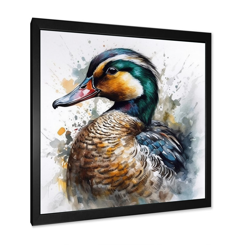 Magnifique canard mâle III - impression, Cadre photo noir, H 16 po x l 16 po x P 1 po
