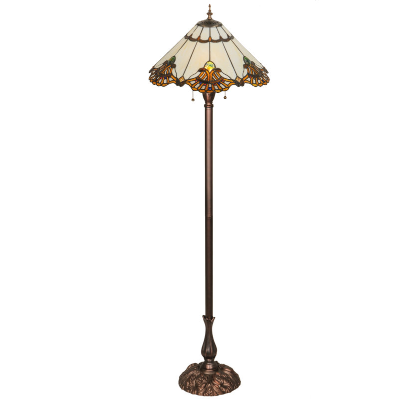 Meyda Tiffany & Stained Glass 63'' Mahogany Bronze Traditional Floor Lamp
