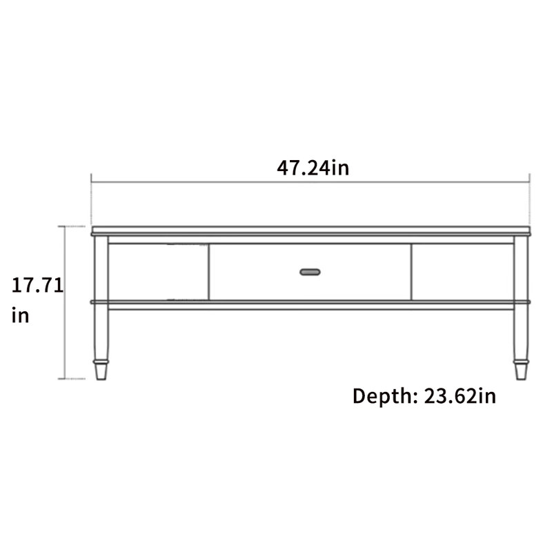 Minimalist Solid Wood Coffee Table
