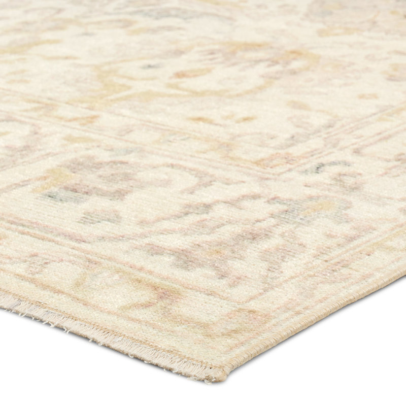 Tapis blanc de style rétro, Tapis de couloir 2 pi 6 po x 8 pi