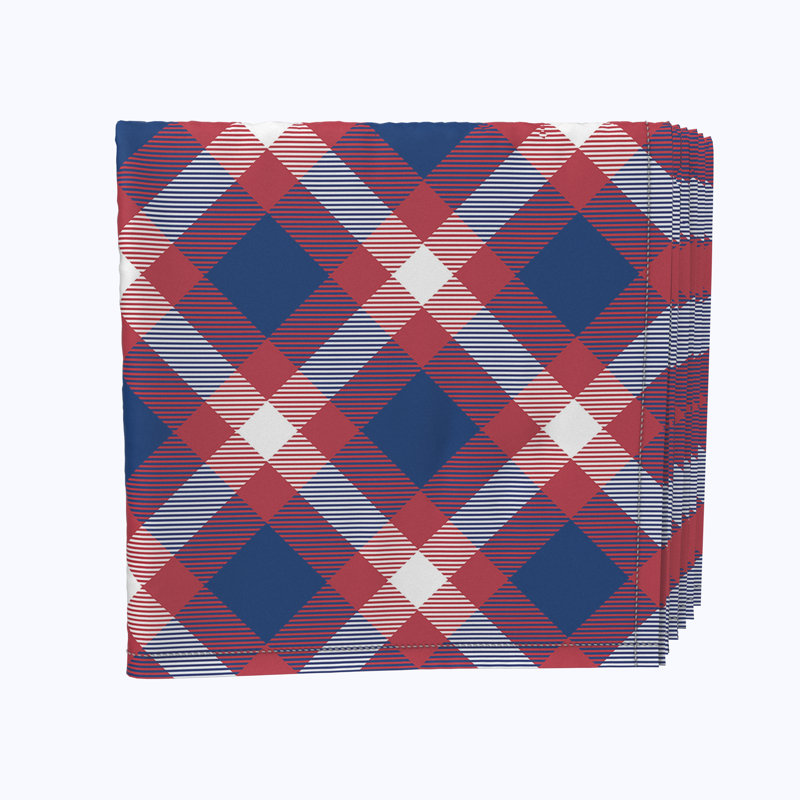 Polyester Plaid Square Napkin