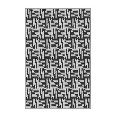 Tapis noir / blanc à motif Kassia