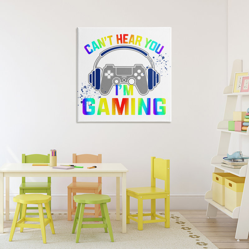 Rainbow Can Hear Hear You Gaming Canvas, design par Kim Allen, H 30 po x l 30 po