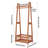 Solid Pine Wood Rolling Garment Rack with Locking Wheels Hooks and Bottom Storage-1807181530-1807181532