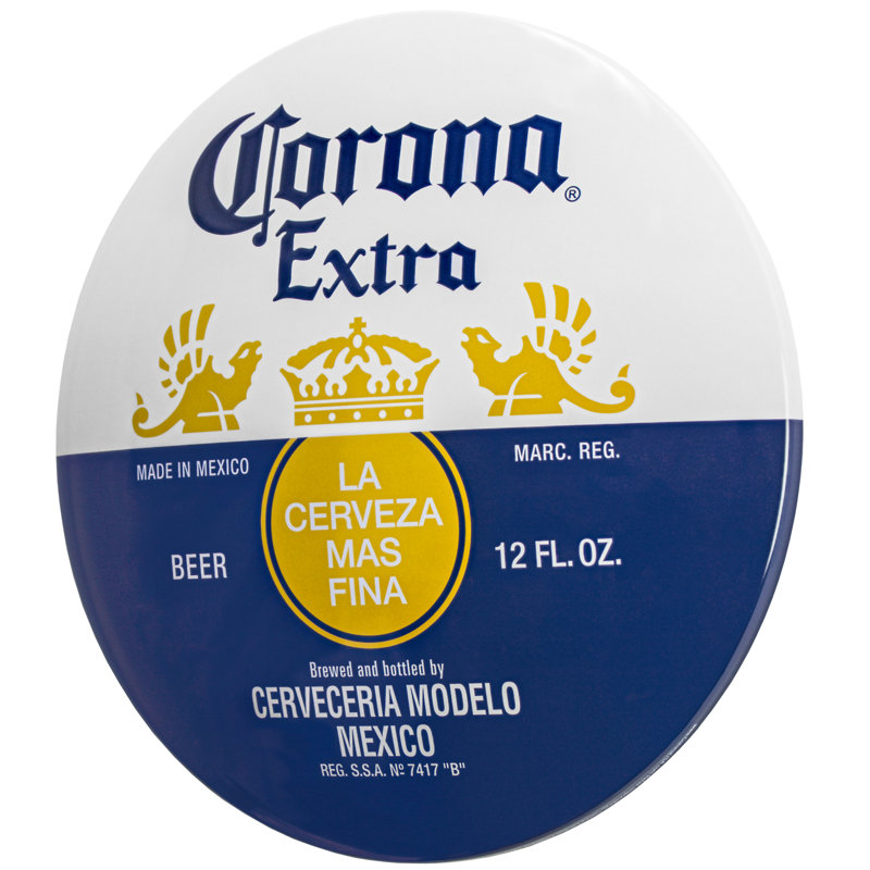 Corona Extra Dome Shaped Metal Wall Sign for Garage
