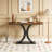 Narrow Entryway Foyer Table with Geometric Base-1031129343