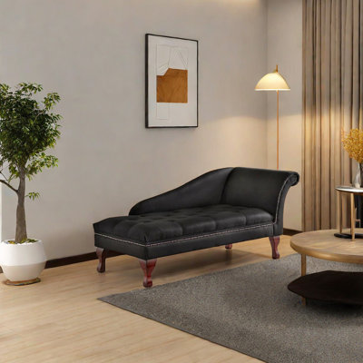 Chaise longue inclinable en velours