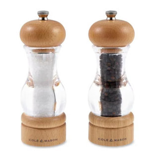 Acrylic & Beech Wood Pepper Mill