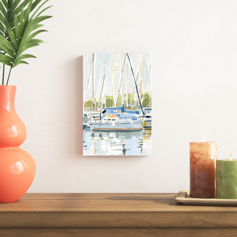 "By the Bay II" par Emma Caroline, reproduction d'art sur toile, H 12 po x l 8 po