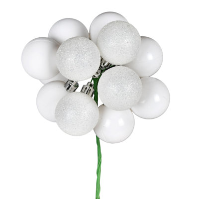 12" Ball Ornament Christmas Pick