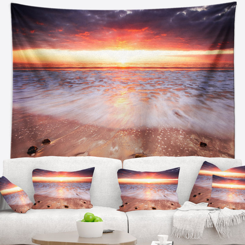 Photographie de paysage sunset strip tapisserie, H 32 po x l 39 po