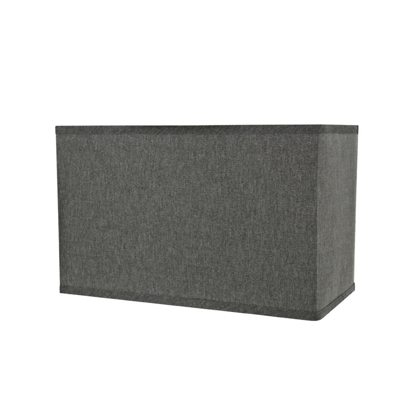 10'' H x 16'' W Linen Rectangle Lamp Shade, Dark Gray