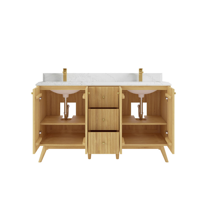Ensemble de meuble-lavabo double 60 po Kwadwo