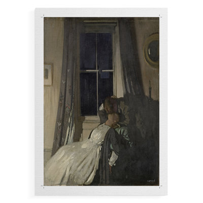 Impression de portrait rétro vintage - reproduction de toile seulement - non encadrée
