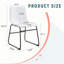 4 White PU Leather Chairs – Modern, Minimalist & Industrial Style Seating-1146090572