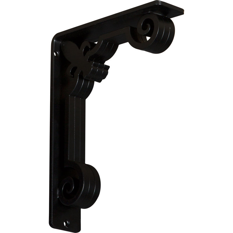 Support en fer forgé Fleur De Lis, 2 po x 10 po