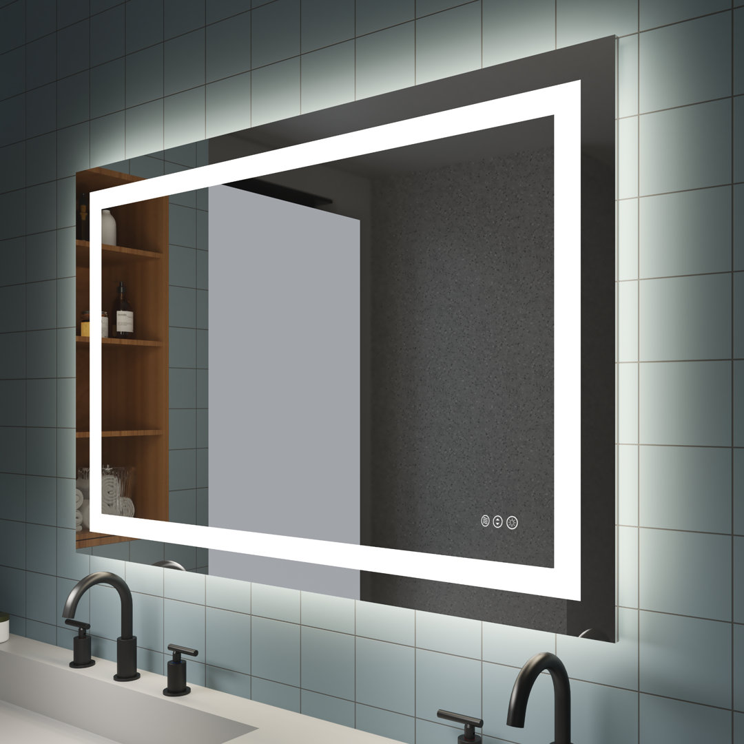 Coben Lighted LED Mirror with Defogger, Dimmer & Adjustable Color Temperature Ivy Bronx