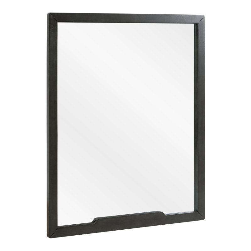 Glow Rectangle Wall Mirror, Gray Wash