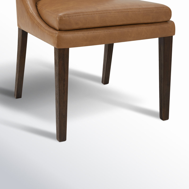 Chaise d'appoint en cuir Niara, Similicuir chameau Copley