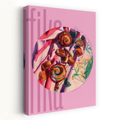 Delicious Morning Pastries Contemporary Flower Wall Art