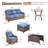 Acton 8 - Person Outdoor Wicker Sofa Seating Group With Ottomans And 6" Thick Cushions-1435674404