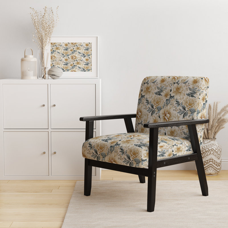 Fauteuil d'appoint rembourré Cottage Beige And Grey