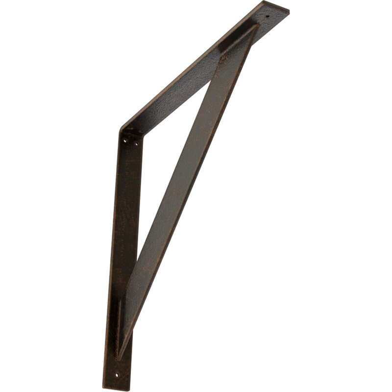 Support traditionnel en acier, H 20 po x l 2 po x P 20 po, Bronze vieilli
