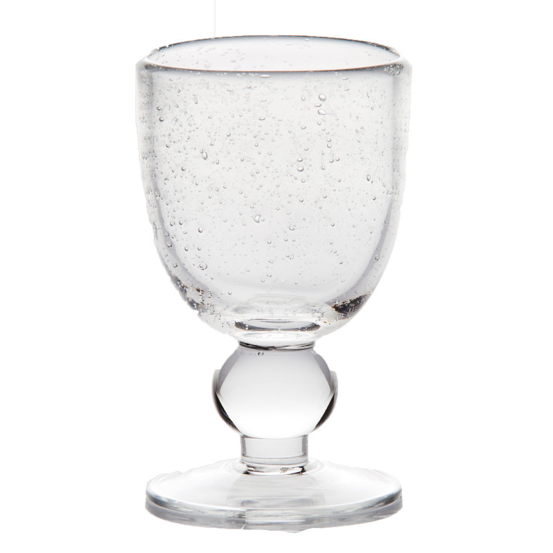 St. Remy Clear Bubble 10oz Curved Glass Goblet Set