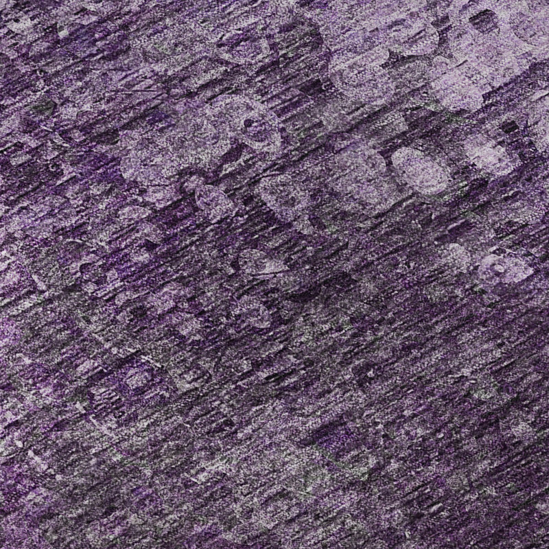 Premium Purple Microfiber Machine Washable Rectangular Rug