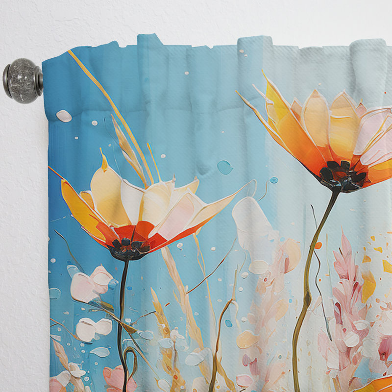Eggar Garden Delights Wild Expression Blooms I - Rideau en velours traditionnel - obscurcissant - 1 panneau