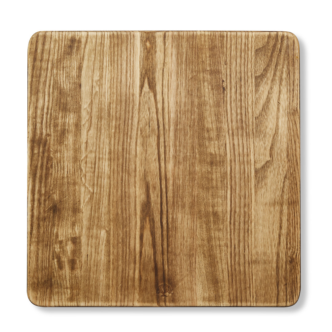 Barbary & Oak BO847025 Hoxton Vintage Square Chopping Board, Suitable for Food Preparation and Serving, Ash Wood