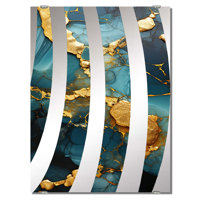 Bacajol - Grand miroir mural abstrait MIR137646, 32 po x 24 po