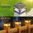 Bigger Solar Post Cap Lights Outdoor - Flickering Flame & Warm Light Mode 4x4 Fence Post Solar Lights Outdoor Waterproof For Fence, Garden, Yard, Deck, Patio Decor, 4x4 Vinyl/wooden Post-113489235