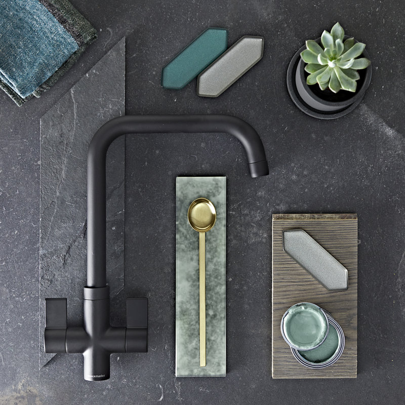 Rangemaster Aquaquad Kitchen Faucet, Matt Black