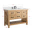 Meuble-lavabo double autoportant 60 po avec plateau en pierre reconstituée Barron