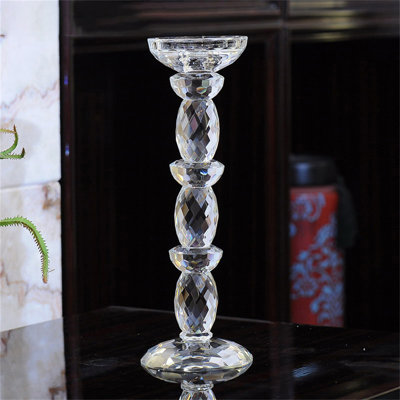 12.2'' H Crystal Tabletop Candlestick